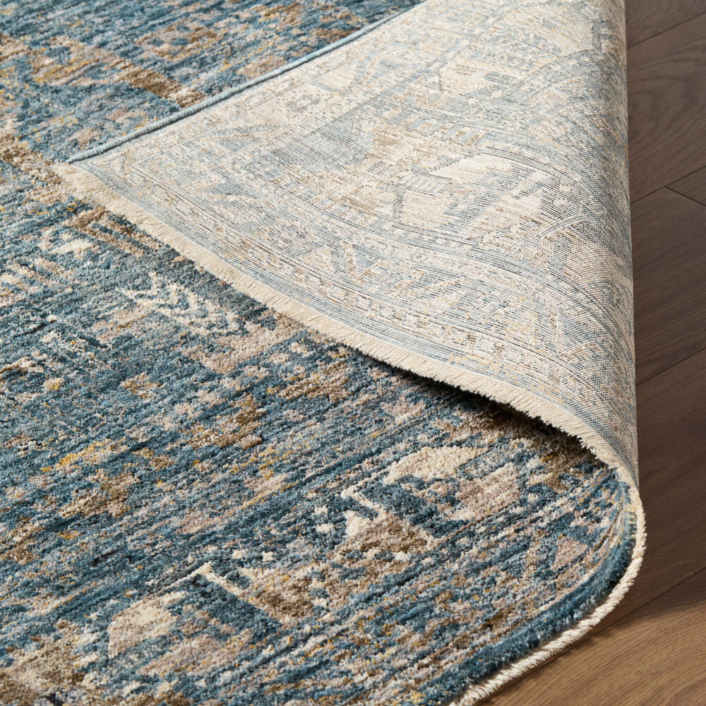 Mirabel Cream/Pale Blue Machine Woven Rug MBE-2301 - fold
