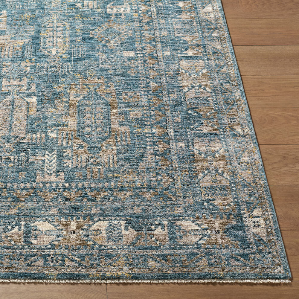 Mirabel Cream/Pale Blue Machine Woven Rug MBE-2301 - front