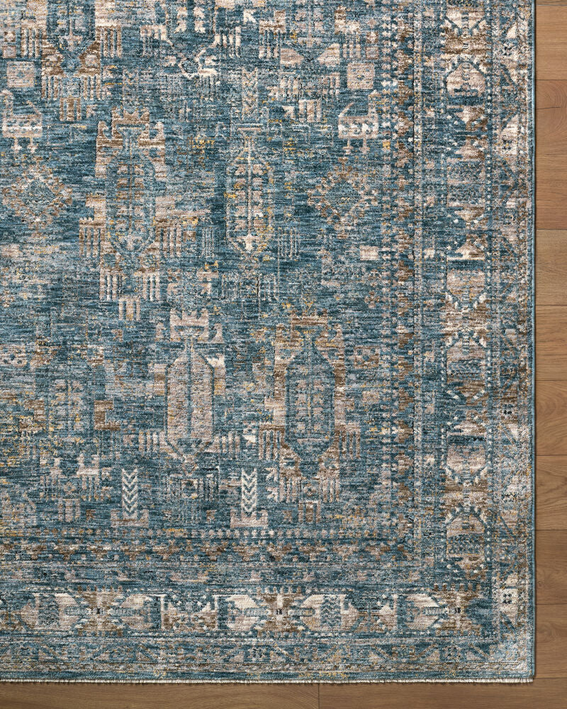 Mirabel Cream/Pale Blue Machine Woven Rug MBE-2301 - overhead