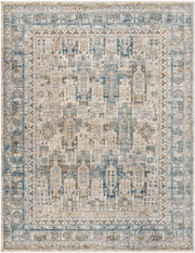 Mirabel Cream/Pale Blue Machine Woven Rug MBE-2302 - 2'7" x 10'