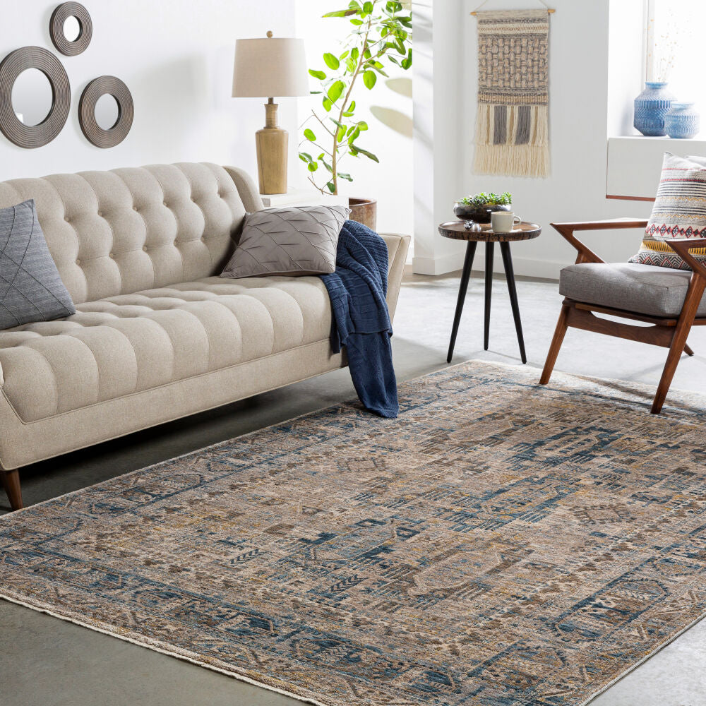 Mirabel Cream/Pale Blue Machine Woven Rug MBE-2302 - roomscene