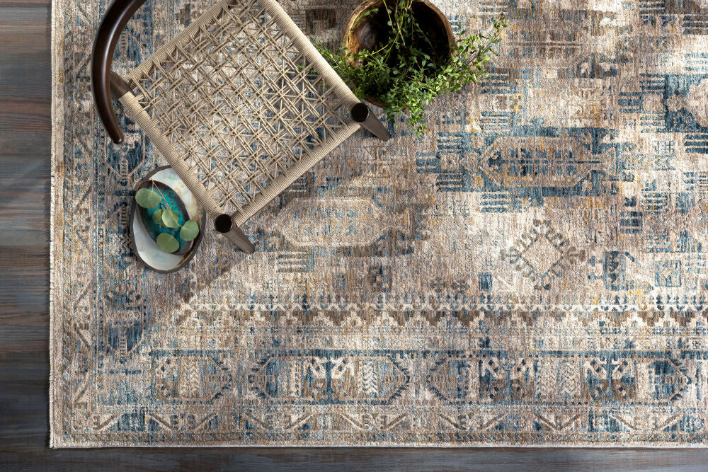 Mirabel Cream/Pale Blue Machine Woven Rug MBE-2302 - styleshot