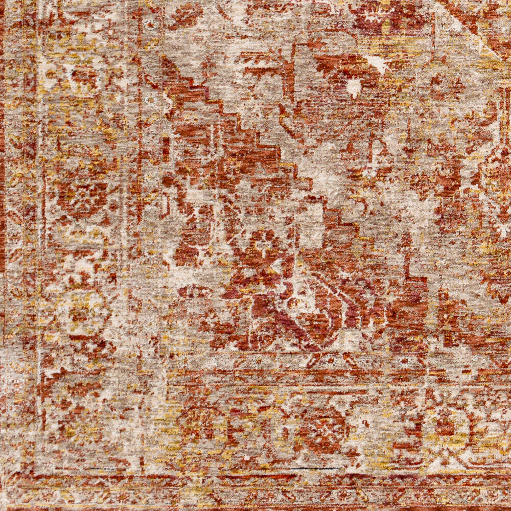 Mirabel Cream/Rust Machine Woven Rug MBE-2304 - swatch