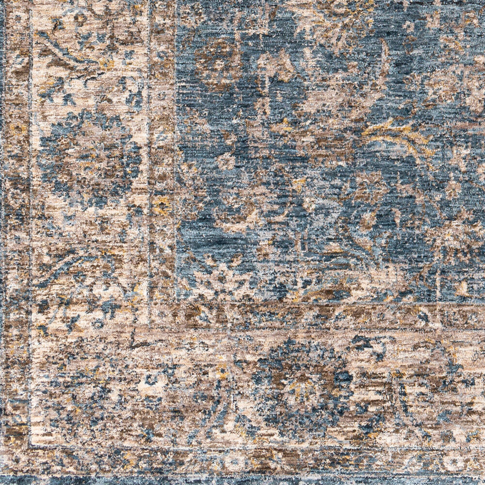 Mirabel Charcoal/Teal Machine Woven Rug MBE-2305 - swatch
