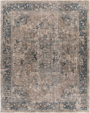 Mirabel Charcoal/Teal Machine Woven Rug MBE-2312 - 2'7" x 10'