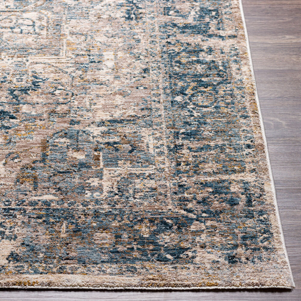 Mirabel Charcoal/Teal Machine Woven Rug MBE-2312 - front
