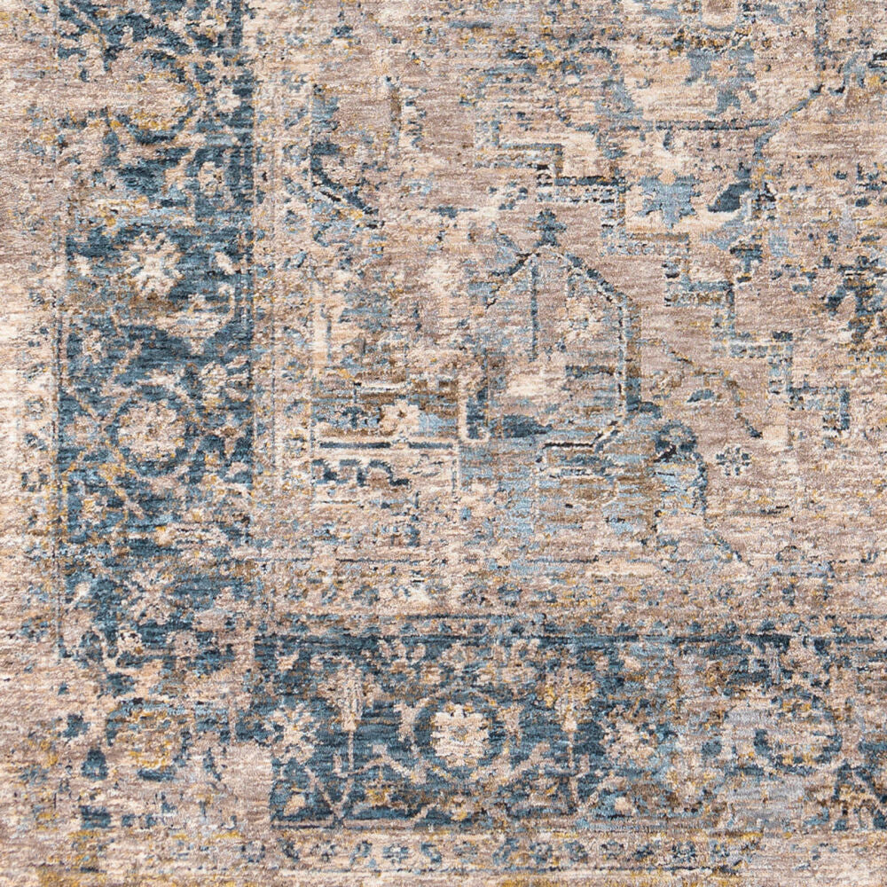 Mirabel Charcoal/Teal Machine Woven Rug MBE-2312 - swatch