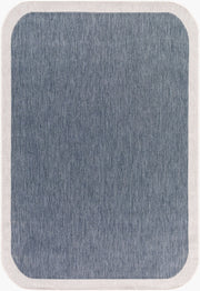 Miami Beach Blue/Cream Machine Woven Rug MBH-2300 - 2'4" x 3'9"