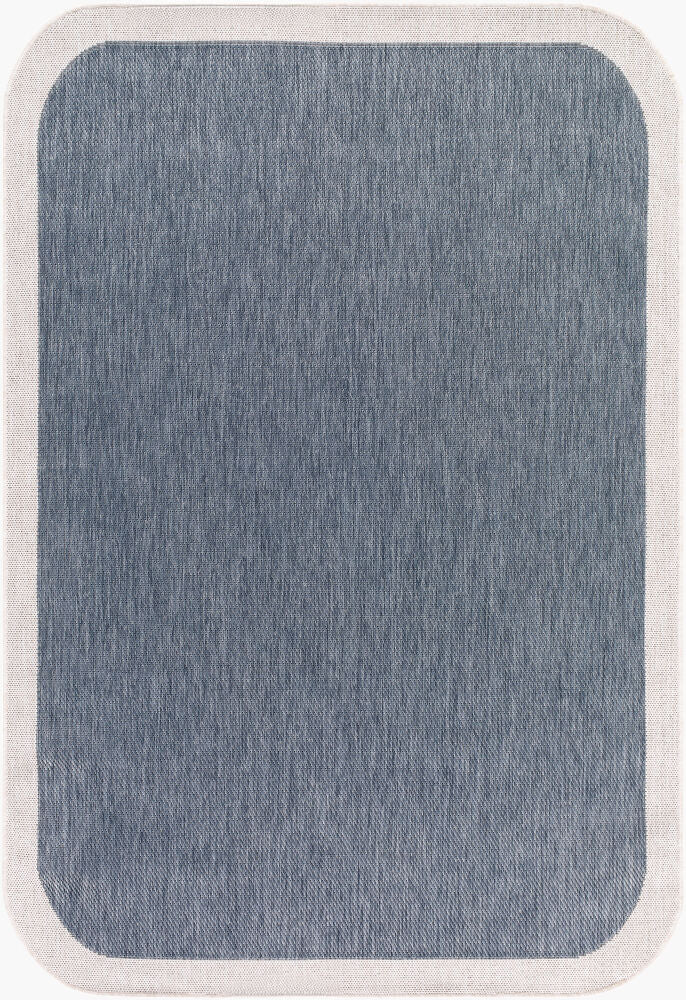 Miami Beach Blue/Cream Machine Woven Rug MBH-2300 - 2'4" x 3'9"