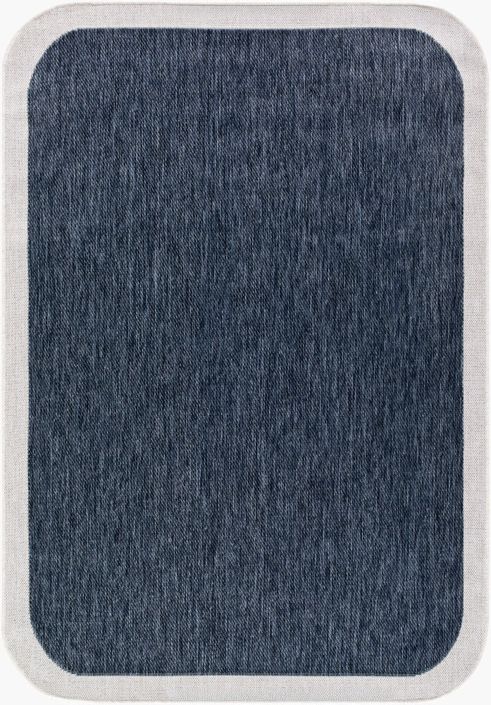 Miami Beach Cream/Dark Blue Machine Woven Rug MBH-2301 - 2'4" x 3'9"