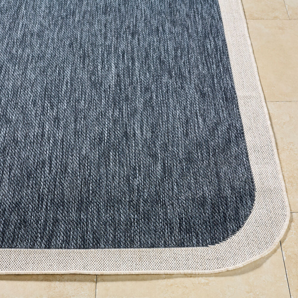 Miami Beach Cream/Dark Blue Machine Woven Rug MBH-2301 - front