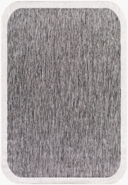 Miami Beach Charcoal/Cream Machine Woven Rug MBH-2302 - 2'4" x 3'9"