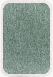 Miami Beach Cream/Medium Green Machine Woven Rug MBH-2304 - 2'4" x 3'9"