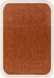 Miami Beach Burnt Orange/Cream Machine Woven Rug MBH-2305 - 2'4" x 3'9"