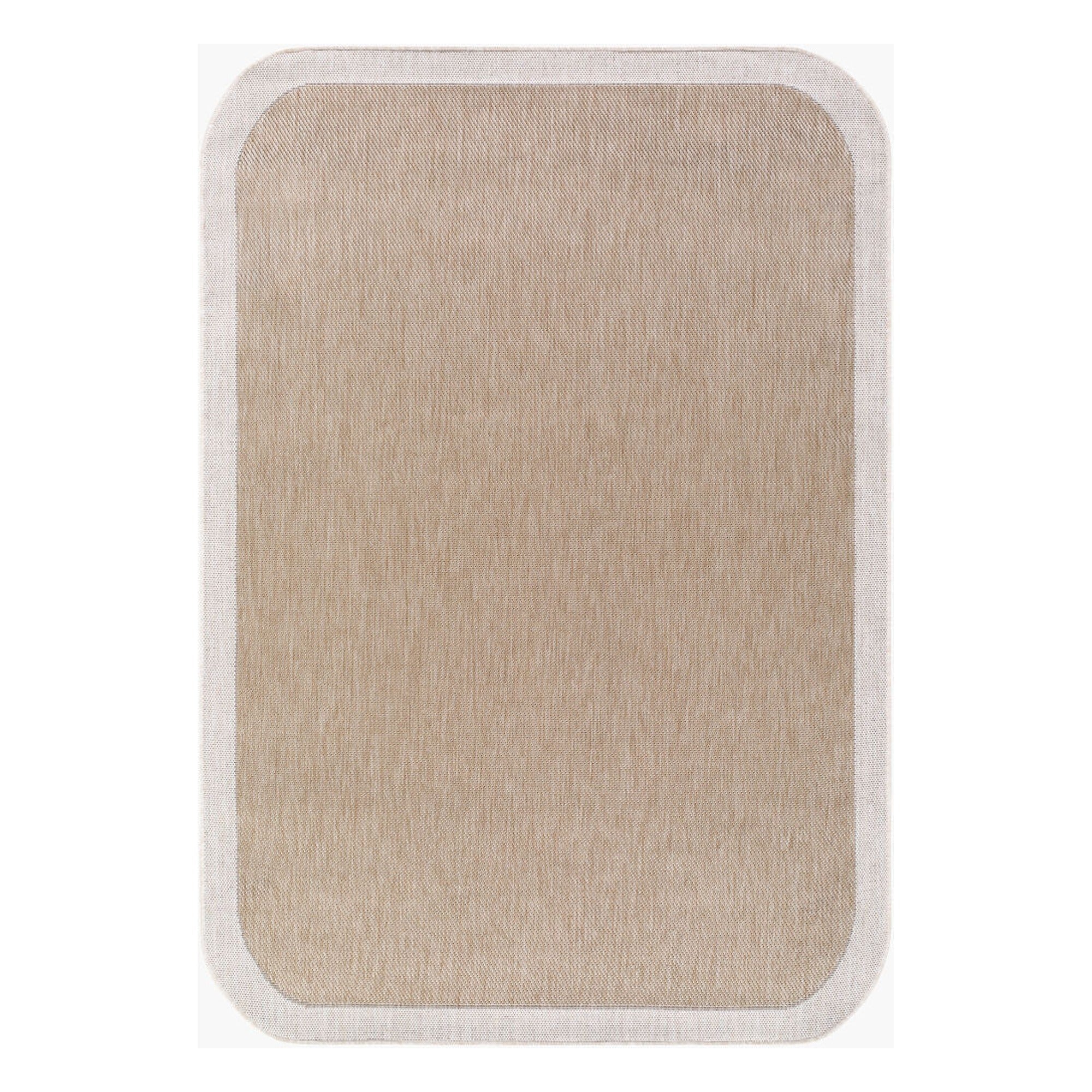 Miami Beach Cream/Tan Machine Woven Rug MBH-2306 - 2'4" x 3'9"