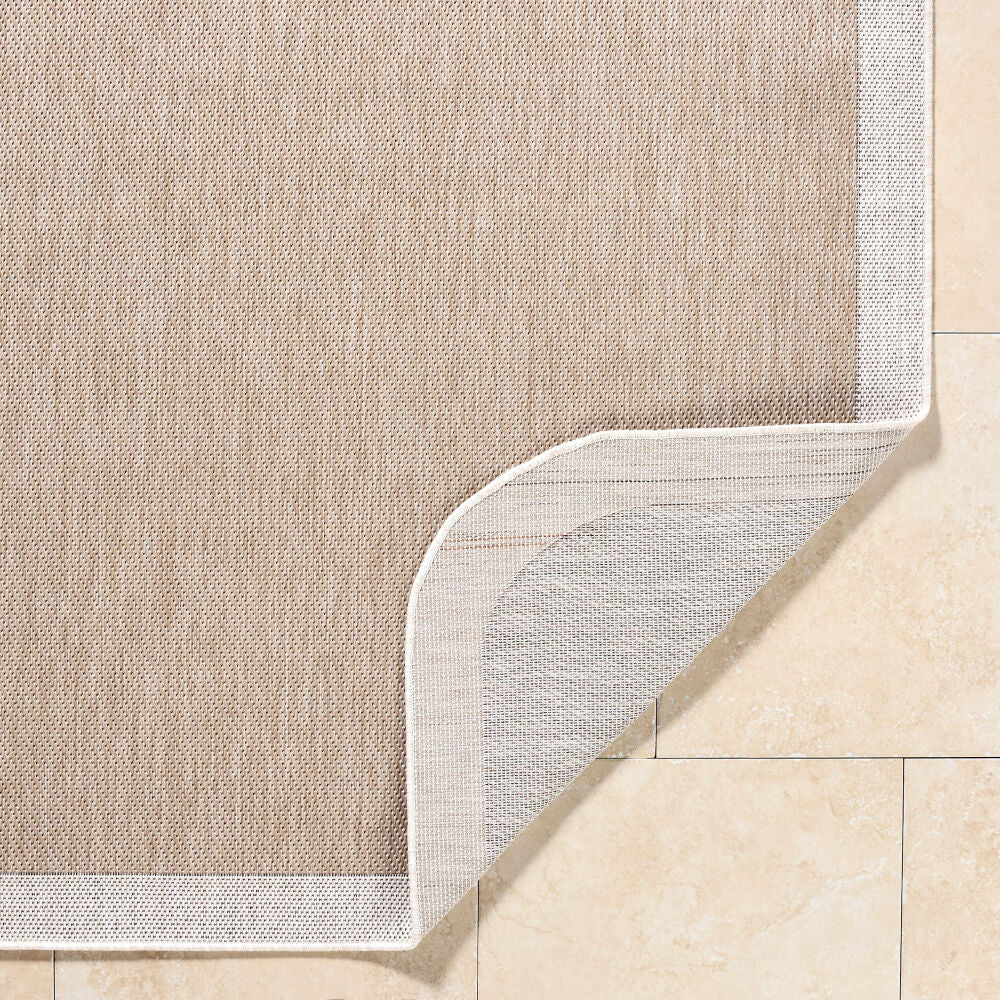 Miami Beach Cream/Tan Machine Woven Rug MBH-2306 - fold