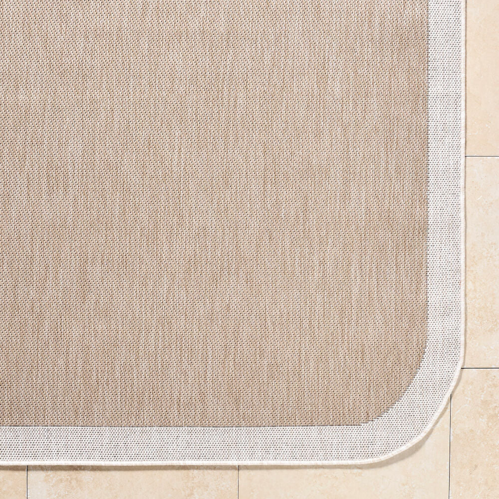 Miami Beach Cream/Tan Machine Woven Rug MBH-2306 - overhead