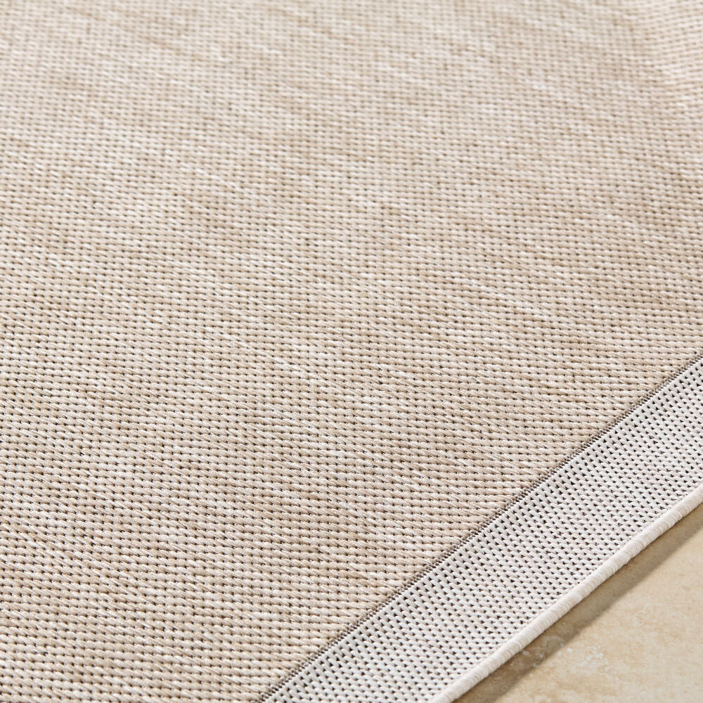 Miami Beach Cream/Tan Machine Woven Rug MBH-2306 - texture