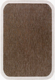 Miami Beach Cream/Dark Brown Machine Woven Rug MBH-2307 - 2'4" x 3'9"