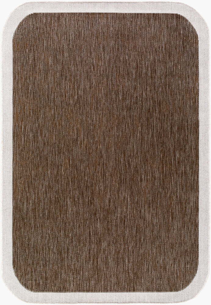 Miami Beach Cream/Dark Brown Machine Woven Rug MBH-2307 - 2'4" x 3'9"