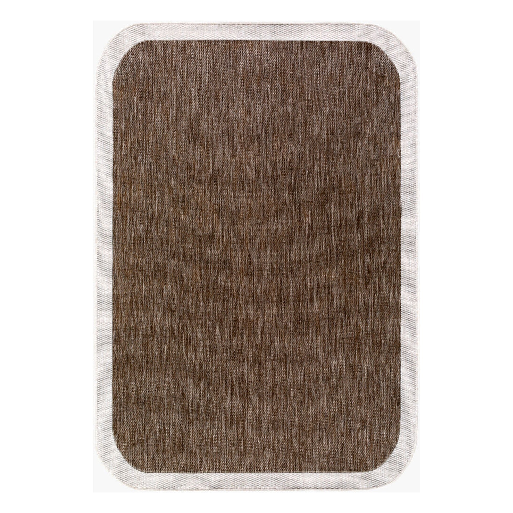 Miami Beach Cream/Dark Brown Machine Woven Rug MBH-2307 - 2'4" x 3'9"