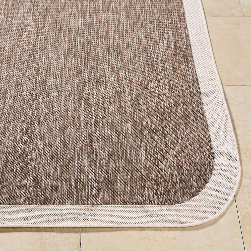 Miami Beach Cream/Dark Brown Machine Woven Rug MBH-2307 - front