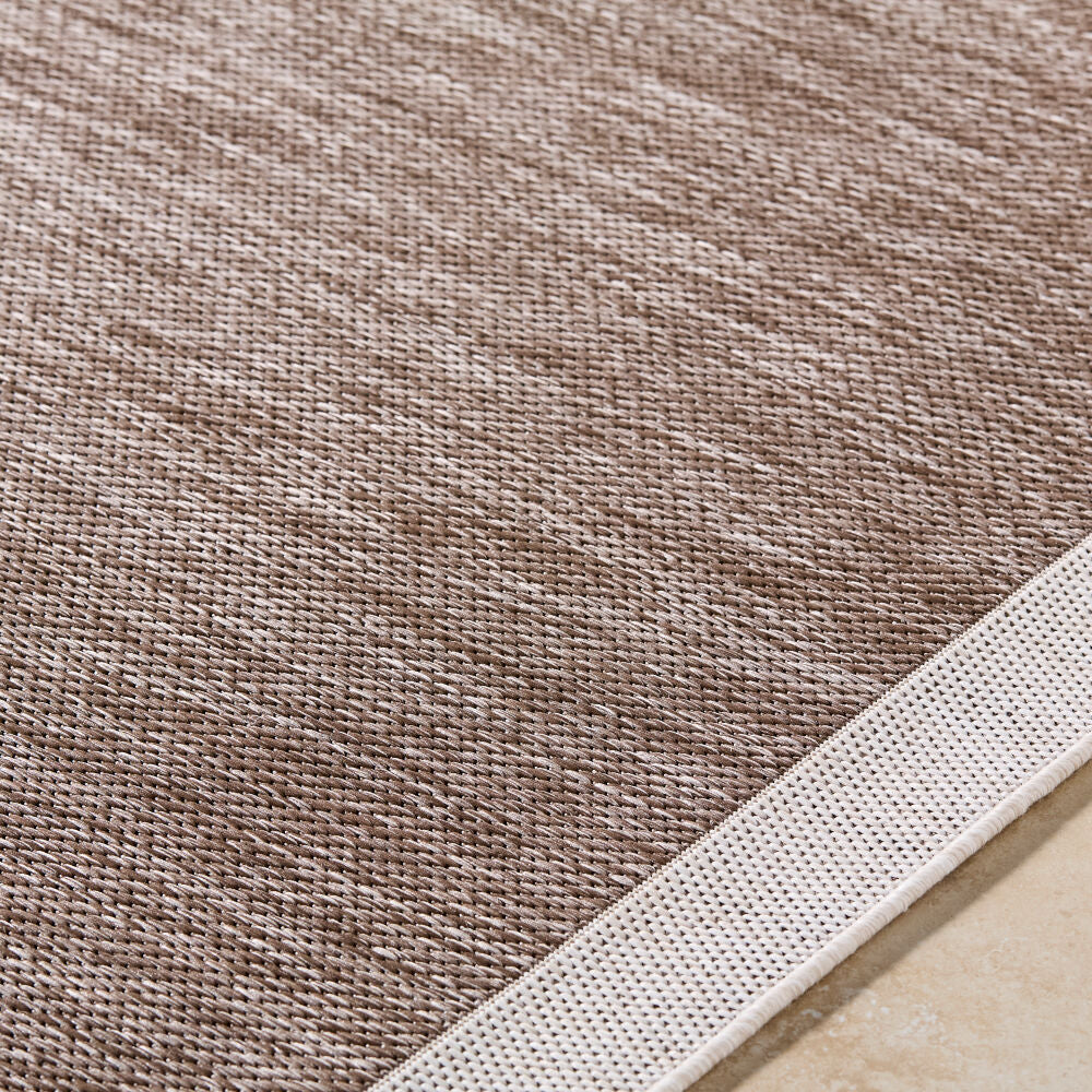 Miami Beach Cream/Dark Brown Machine Woven Rug MBH-2307 - texture