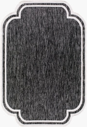 Miami Beach Black/Cream Machine Woven Rug MBH-2309 - 2'4" x 3'9"