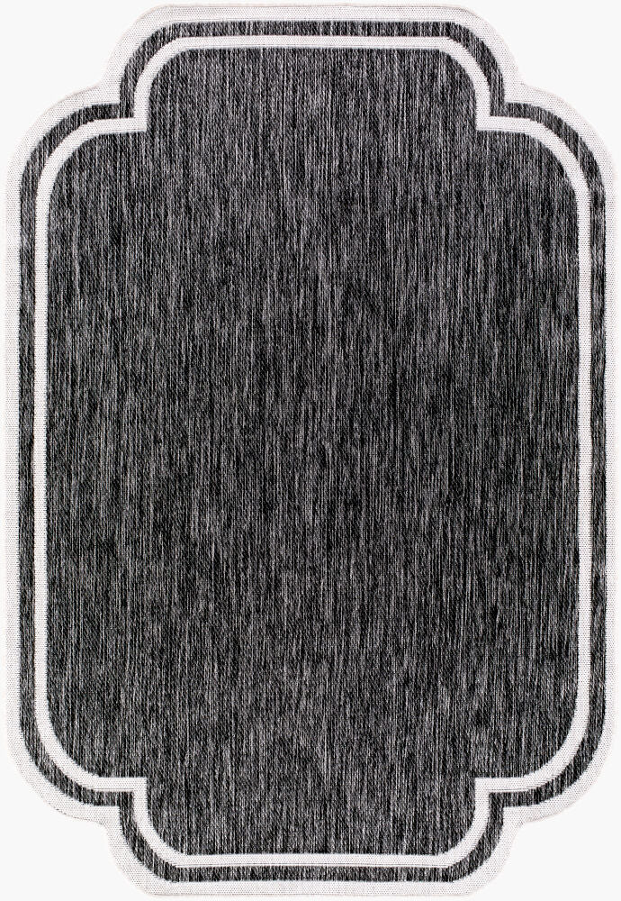 Miami Beach Black/Cream Machine Woven Rug MBH-2309 - 2'4" x 3'9"