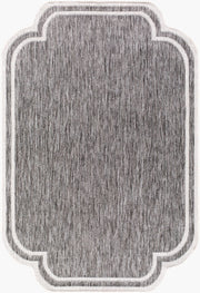 Miami Beach Charcoal/Cream Machine Woven Rug MBH-2310 - 2'4" x 3'9"