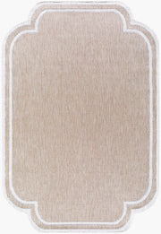 Miami Beach Cream/Tan Machine Woven Rug MBH-2314 - 2'4" x 3'9"