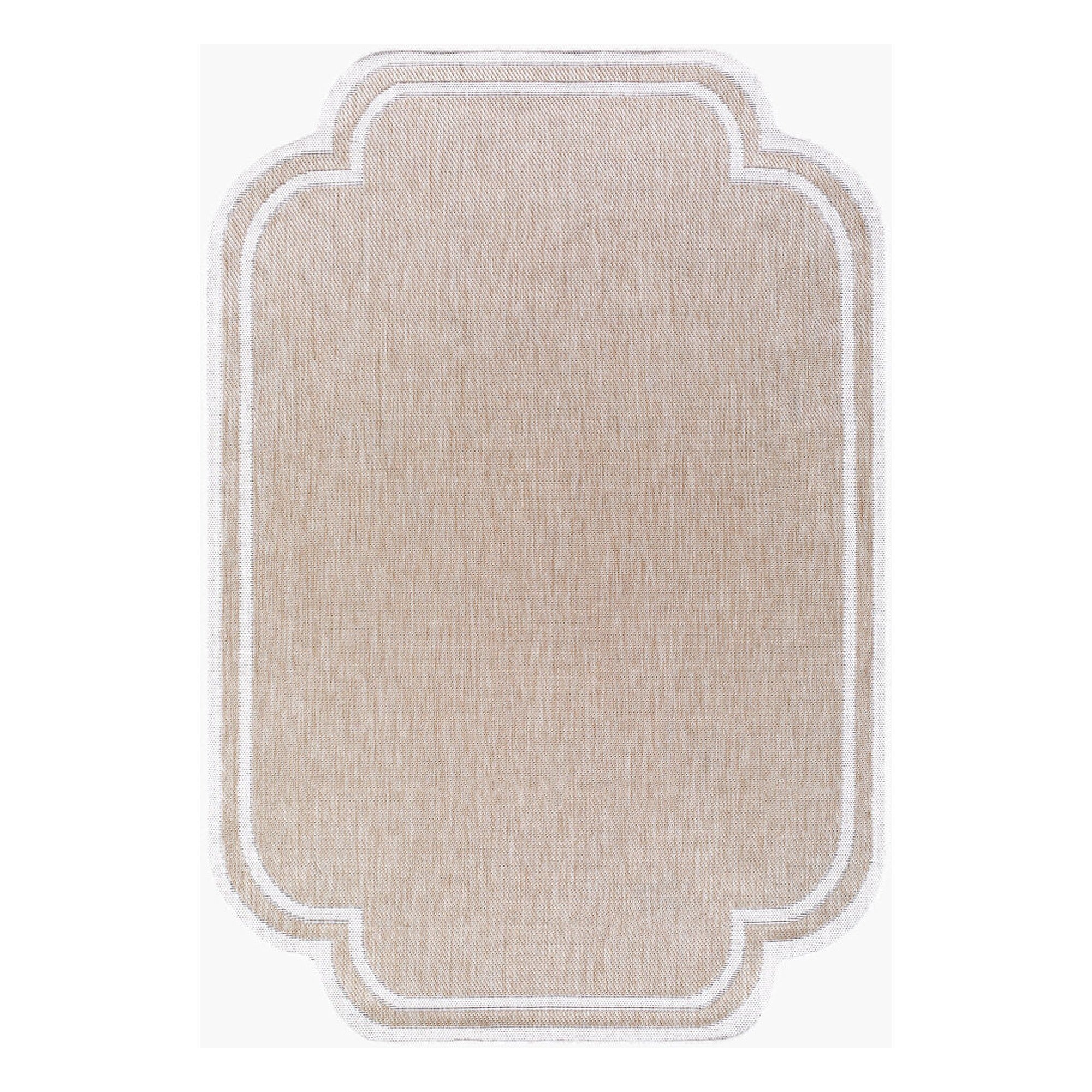 Miami Beach Cream/Tan Machine Woven Rug MBH-2314 - 2'4" x 3'9"