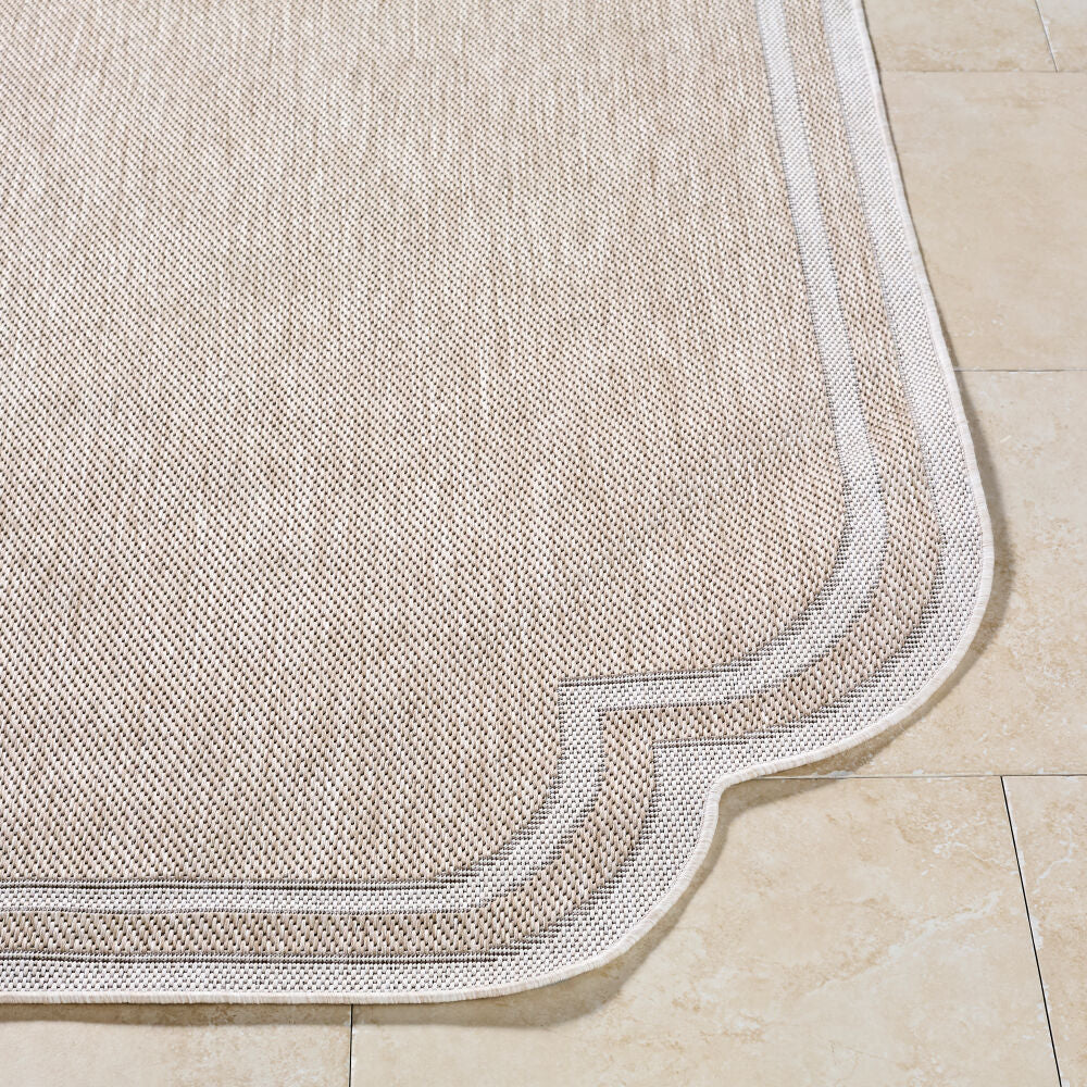 Miami Beach Cream/Tan Machine Woven Rug MBH-2314 - front