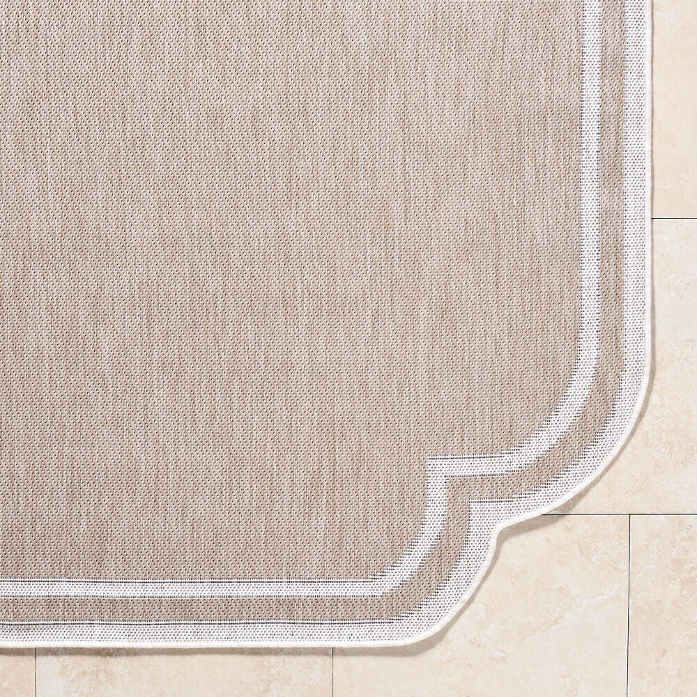 Miami Beach Cream/Tan Machine Woven Rug MBH-2314 - overhead