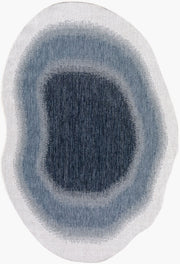 Miami Beach Blue/Dark Blue Machine Woven Rug - 5'3" x 7'