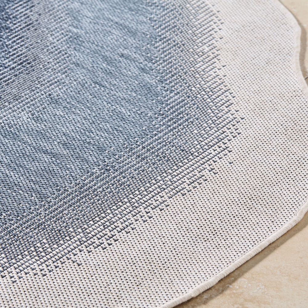 Miami Beach Blue/Dark Blue Machine Woven Rug - texture