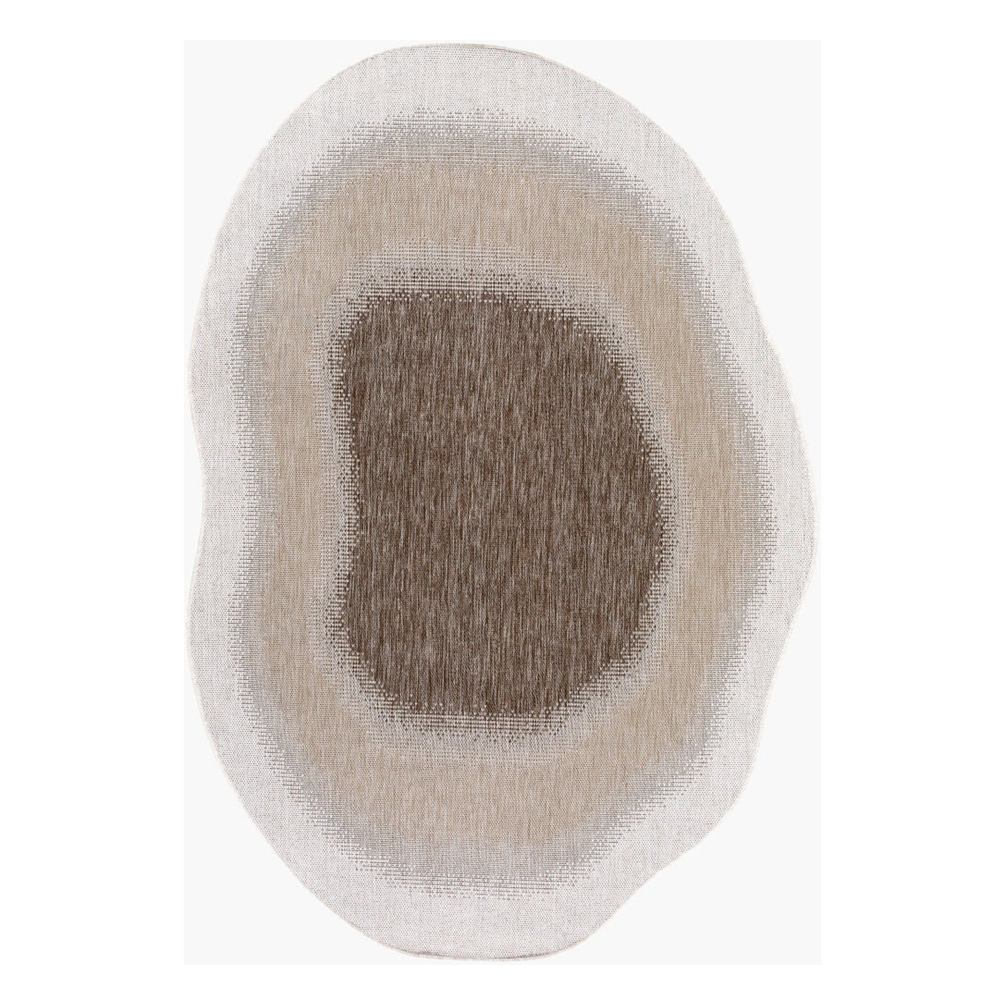 Miami Beach Cream/Tan Machine Woven Rug MBH-2318 - 5'3" x 7'