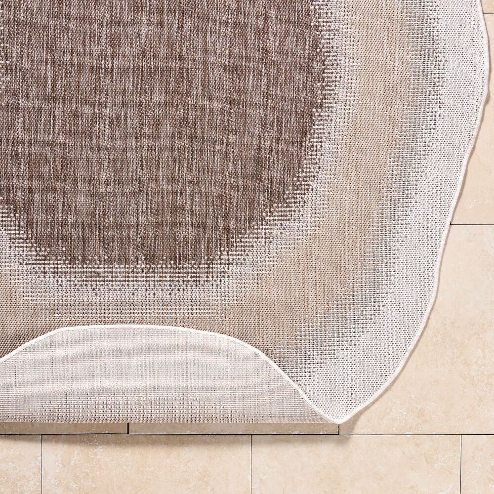 Miami Beach Cream/Tan Machine Woven Rug MBH-2318 - fold