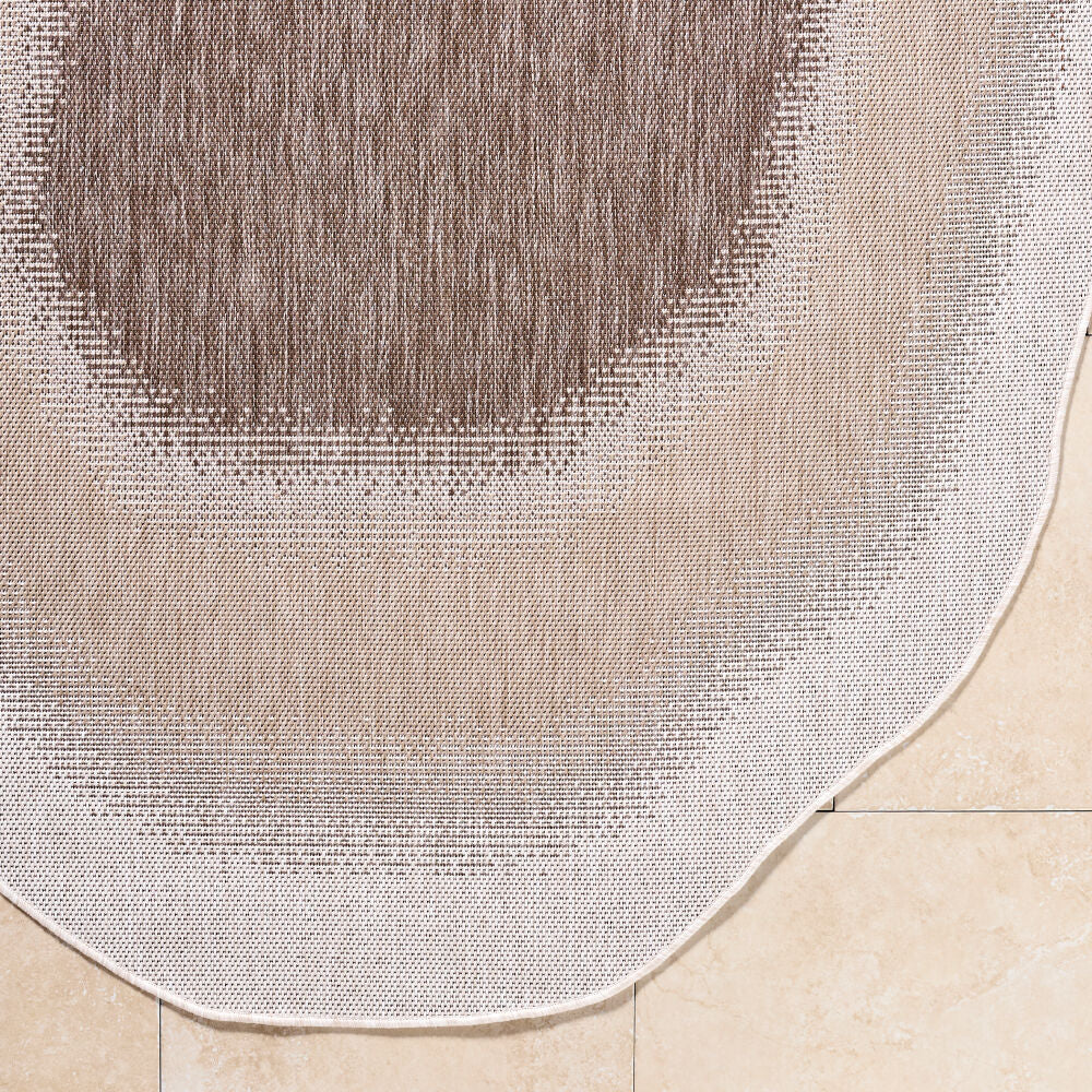 Miami Beach Cream/Tan Machine Woven Rug MBH-2318 - overhead