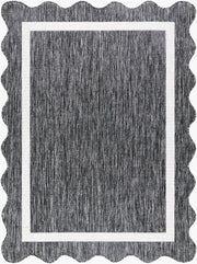 Miami Beach Black/Cream Machine Woven Rug MBH-2319 - 2'4" x 3'9"