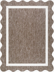 Miami Beach Cream/Dark Brown Machine Woven Rug MBH-2323 - 2'4" x 3'9"