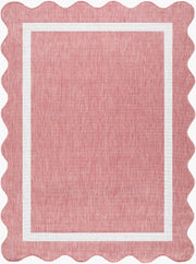 Miami Beach Cream/Rose Machine Woven Rug - 2'4" x 3'9"