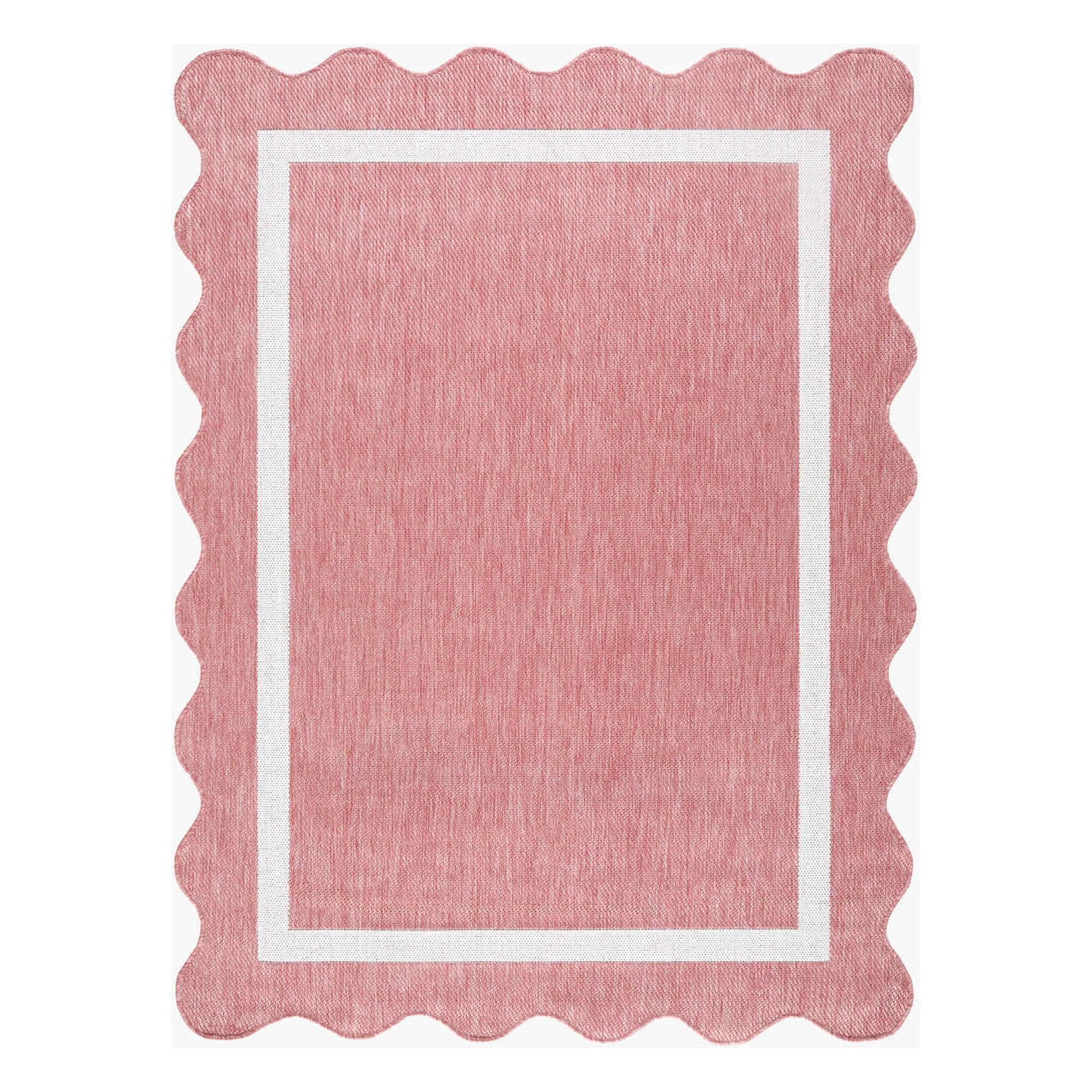 Miami Beach Cream/Rose Machine Woven Rug - 2'4" x 3'9"