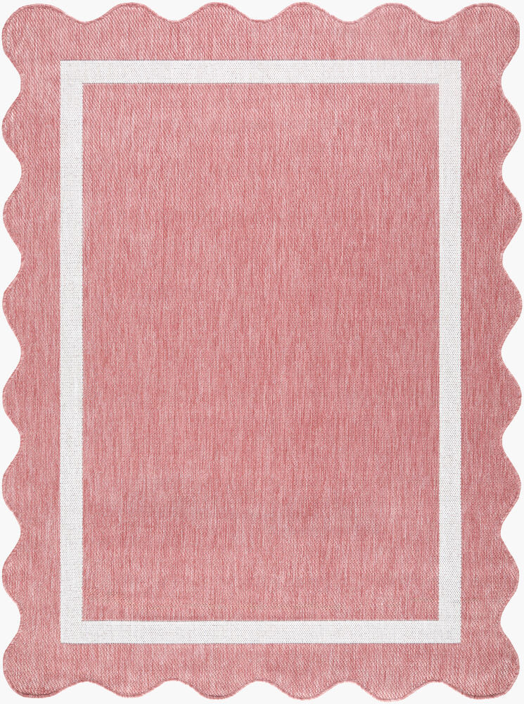 Miami Beach Cream/Rose Machine Woven Rug - 2'4" x 3'9"