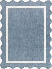 Miami Beach Blue/Cream Machine Woven Rug MBH-2325 - 2'4" x 3'9"