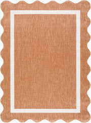 Miami Beach Cream/Rust Machine Woven Rug MBH-2327 - 2'4" x 3'9"