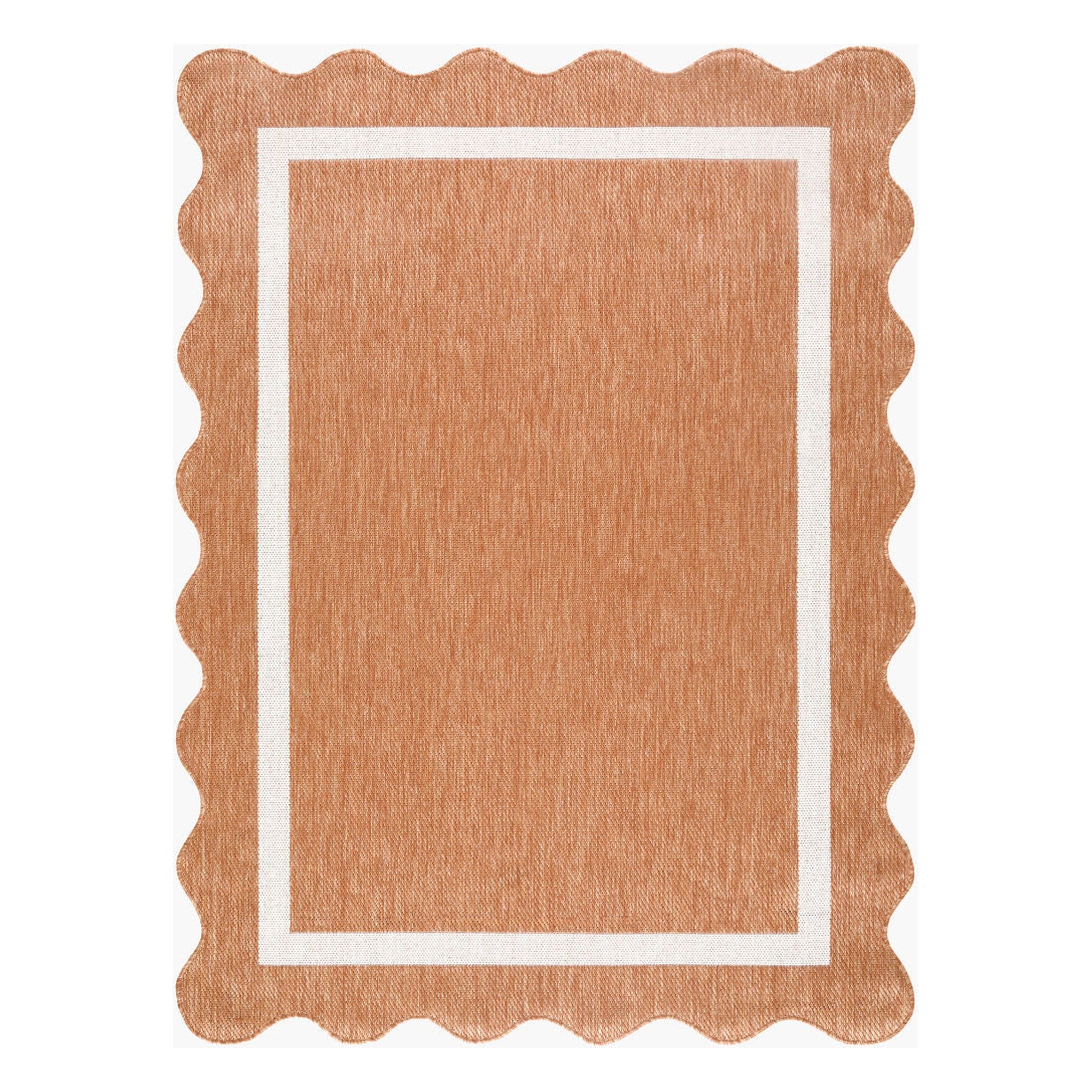 Miami Beach Cream/Rust Machine Woven Rug MBH-2327 - 2'4" x 3'9"