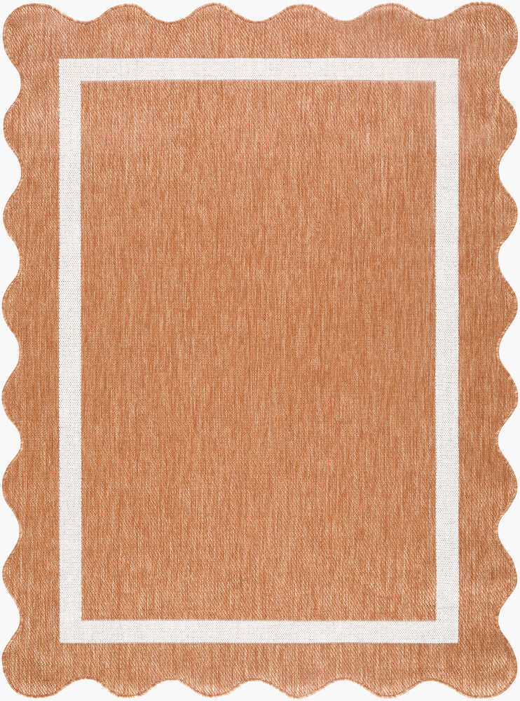 Miami Beach Cream/Rust Machine Woven Rug MBH-2327 - 2'4" x 3'9"