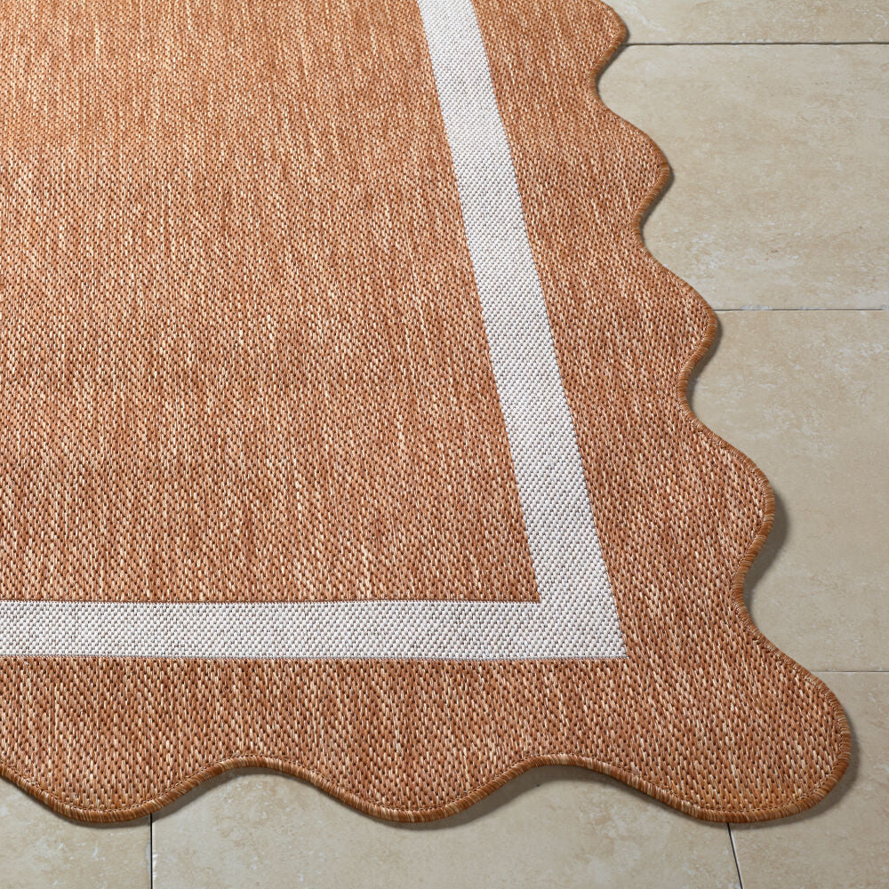 Miami Beach Cream/Rust Machine Woven Rug MBH-2327 - front