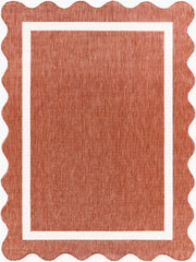 Miami Beach Cream/Rust Machine Woven Rug MBH-2329 - 2'4" x 3'9"